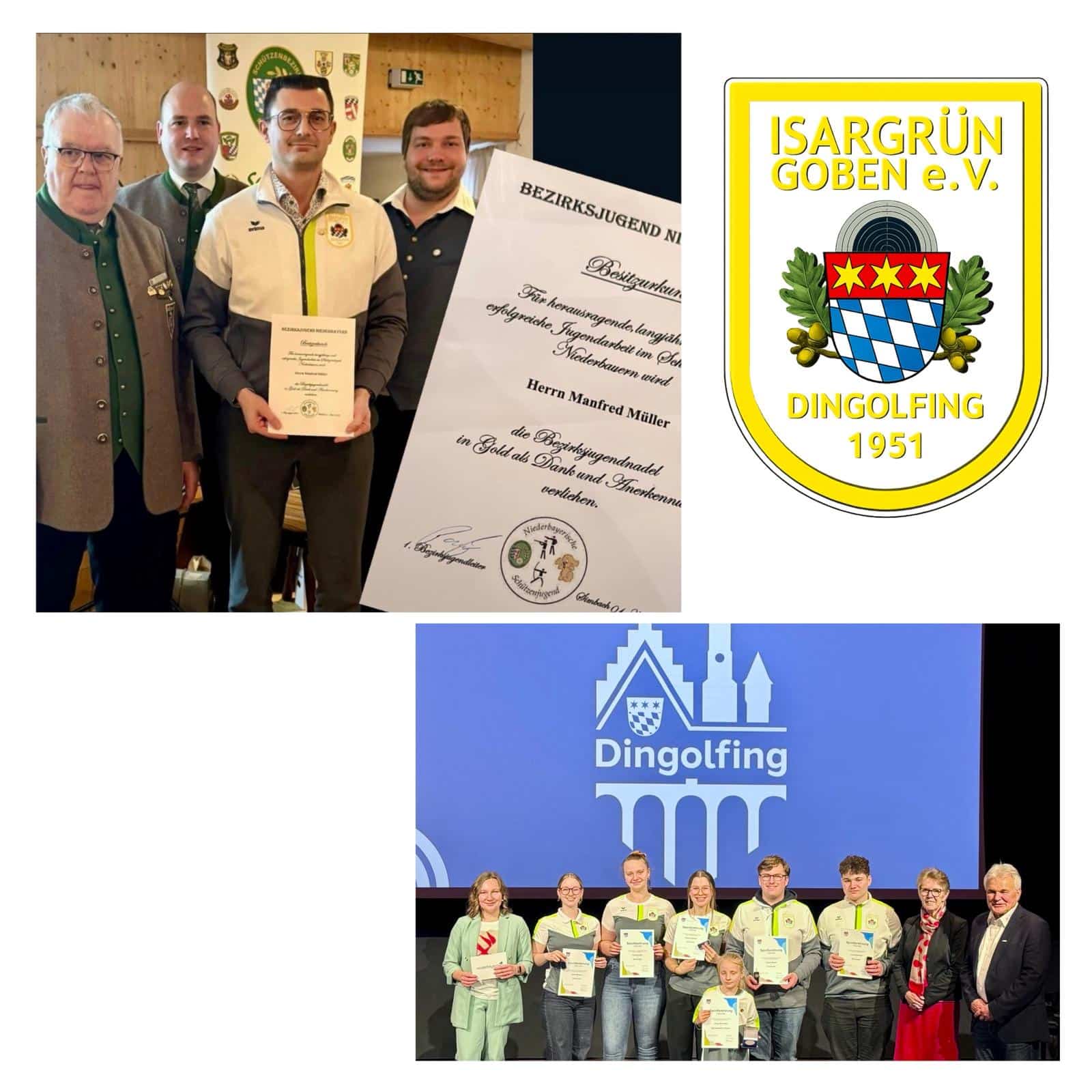 Momente voller Stolz- Auszeichnung der Jugendarbeit von Manfred Müller beim Bezirksjugendtag und Erfolge bei der Sportlerehrung der Stadt Dingolfing